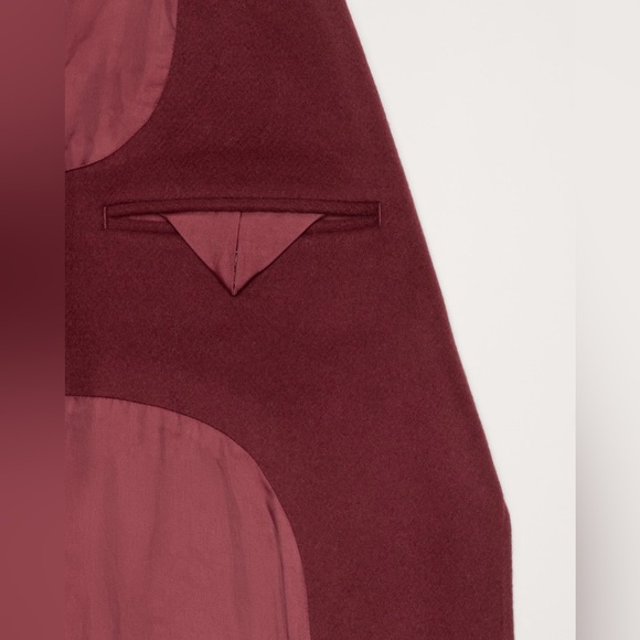 NWT! Banana Republic Red Cherry Jam Oversize Wool-Cashmere Wrap Coat - 🔹 - Picture 6 of 10